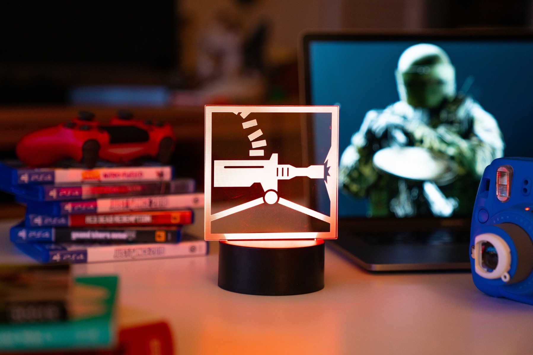 Rainbow Six Siege  3D Acrylic LED  Night Light Touch Table Desk Lamp Gift RGB 