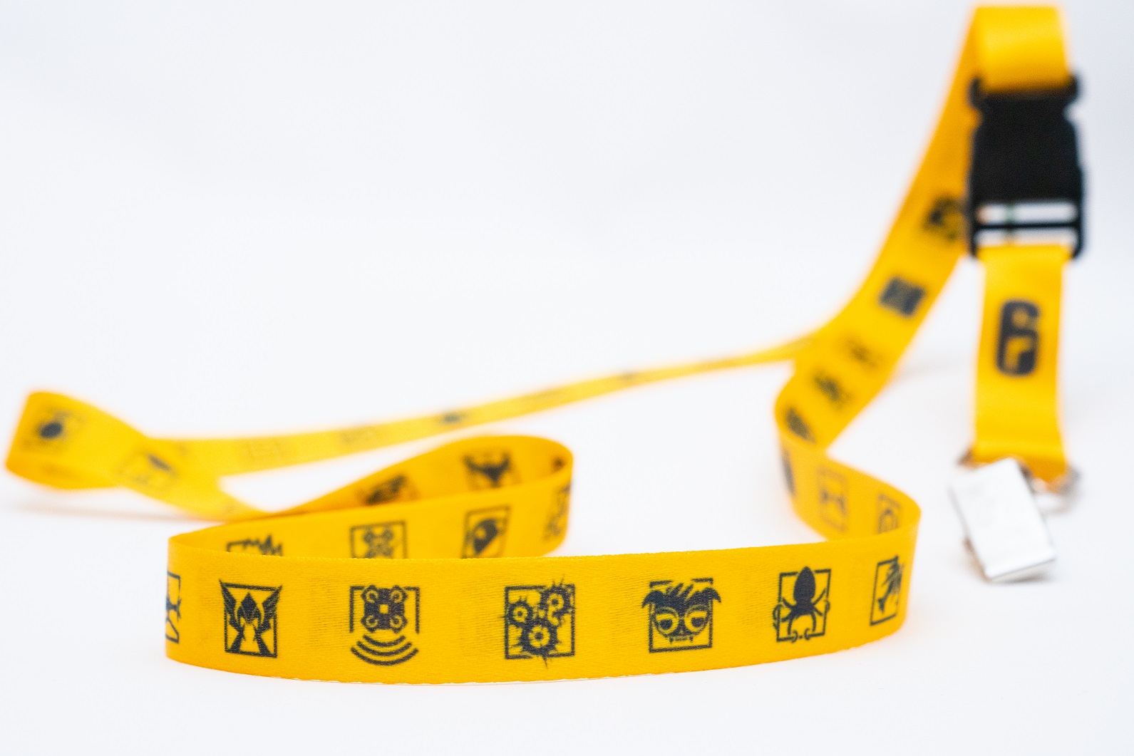 Yellow FanFit Gaming Double Sided Print Featuring Operator Icons from Rainbow Six Siege Rainbow Six Siege Lanyard R6S 