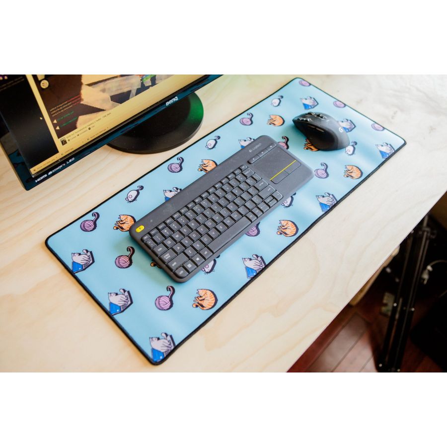 Professional Large Gaming Mouse Pad - Keyboard Cat