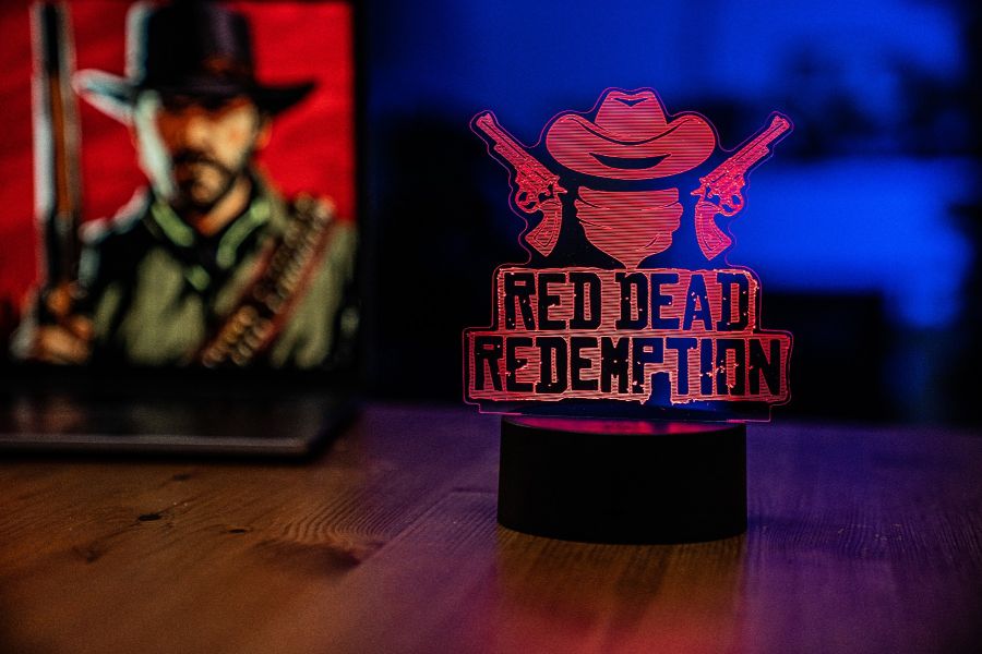 Red Dead Redemption - Acrylic LED Light | Perfect for RDR players